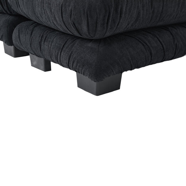 English Elm United We Win U-Shaped Modular Cloud Couch With 2 Ottomans & Bolster Pillows For Ultimate Comfort W1568S00196-GIGA