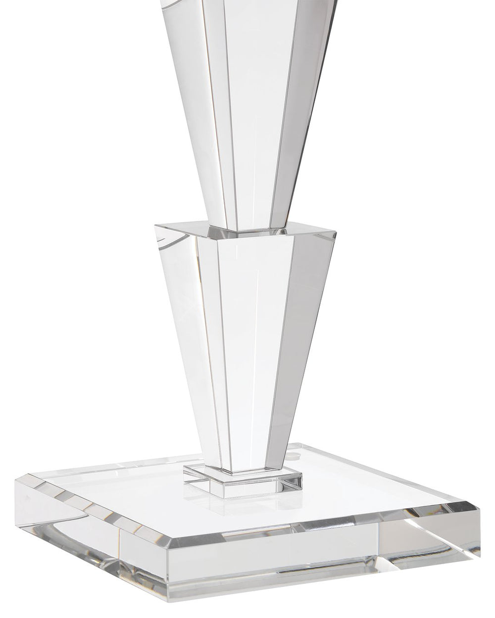 Currey & Company Tiana Drinks Table - Elegant Geometric Crystal Design For Glamorous Living Spaces & Upscale Entertaining Clear Optic Crystal 3000-0319-currey-company