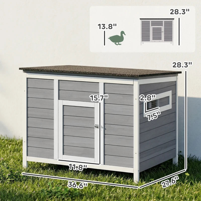 English Elm Outdoor Raised Fir Wood Chicken Coop with Nesting Box and Pull-out Tray for Small Flocks T3971P503517