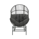 Christopher Knight Home® - Noble House - Palos Outdoor Wicker Glider Chair - Dark Gray