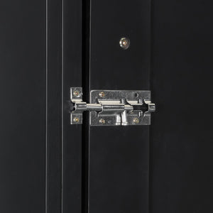 English Elm Queen Murphy Platform Bed with Foldaway Cabinet, Built-In LED, Side Cabinets & Drawers for Small Spaces Black N7090002226B