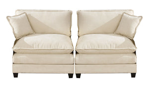 English Elm Cloud Modular Two Seat Sofa Chenille Upholstered Cushioned Couch for Apartment Living Beige W1143P378631