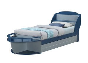 English Elm Neptune Gray Twin Trundle with Casters – Space-Saving Wooden LVL/MDF Frame, 330lb Capacity, 6" Max Mattress B2726P373199