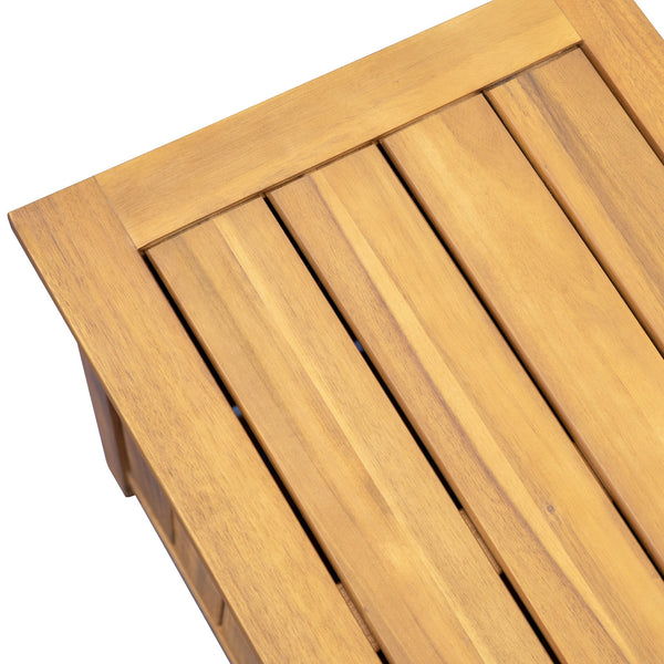 English Elm Christopher Knight Home® - Portside Teak 30-Gallon Wood Deck Box — Solid Acacia, Weather & UV-Resistant Storage Bench with Lid Supports N775P251111T