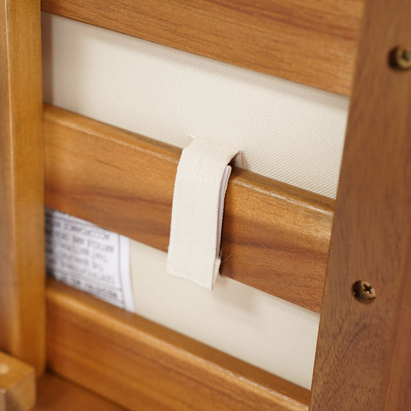 English Elm Christopher Knight Home® - Outdoor Acacia Wood Barstool set brings rustic-modern charm, durable solid wood, water-resistant cushions, easy assembly Teak+ Beige 43 L x 24.25 W x 11.5 H N776P285374T