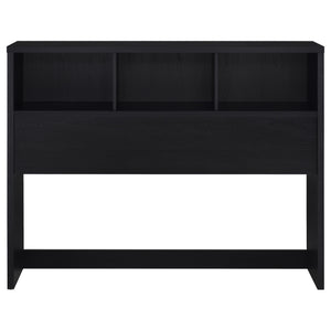 English Elm Geary Queen Bookcase Headboard Bedroom Set with Usb Charging Nightstands Black B062S01694