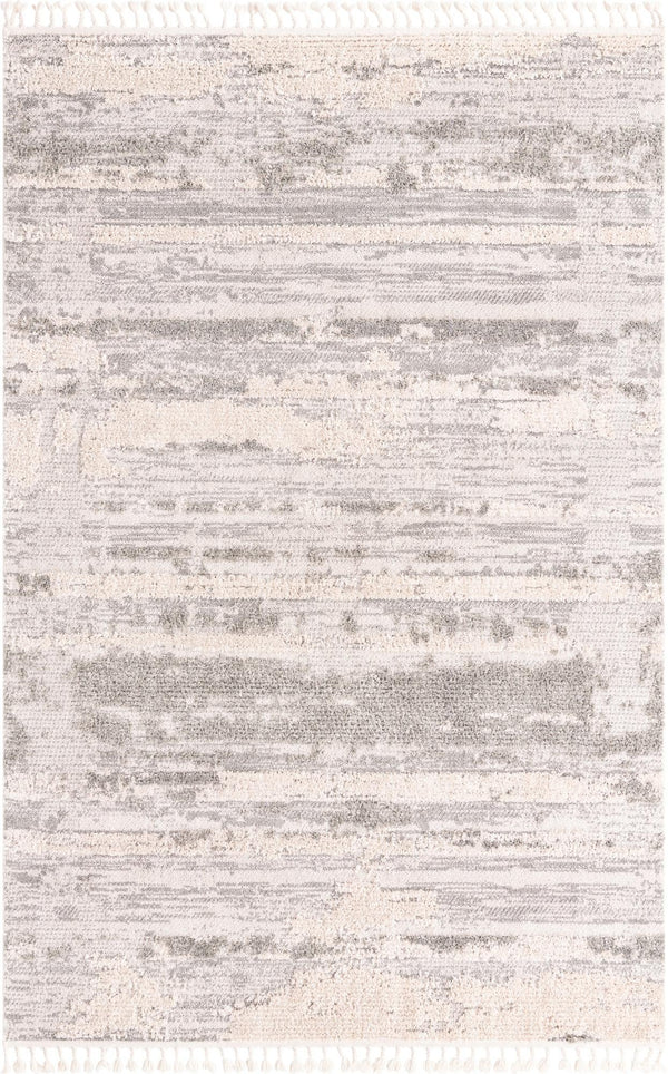 Unique Loom Cherokee Chattanooga Machine Made Geometric Rug Sand, Gray 6' 1" x 9' 0"