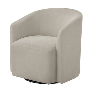 English Elm Ardena Sea Oat Swivel Barrel Chair Beige — Durable Commercial-Grade Fabric, Pocket Coil Seat, 360° Swivel B050P322592