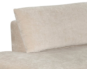 Sunpan TECOMA Sofa Chaise - Modern Minimalist Design in Danny Cream, Right-Hand Facing Comfort for Living Spaces 106171