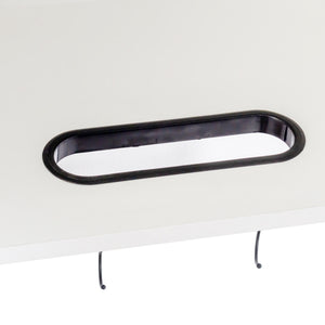 English Elm Bathroom Wall Cabinet with Adjustable Shelf, Towel Bar, 5 Hooks, Space-Saving Over-Toilet Storage, White W331P281277