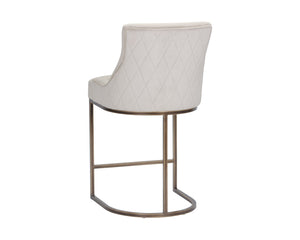 Sunpan Florence Counter Stool - Elegant Rustic Bronze Frame with Moisture Repellant Performance Fabric Piccolo Prosecco