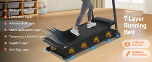 English Elm Treadmill Foldable Home Gym with 3hp Motor Incline Cushioned Belt and Bluetooth Speaker N728P337620B