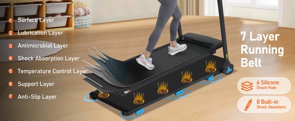 English Elm Treadmill Foldable Home Gym with 3hp Motor Incline Cushioned Belt and Bluetooth Speaker N728P337620B