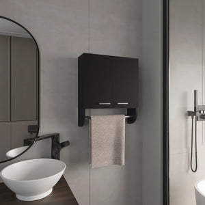 English Elm Medicine Compact Wall Cabinet with Mirror Door, Engineered Wood Storage, Durable, Space-Saving Design Black 21.26 L x 11.42 W x 3.54 H B097P250853
