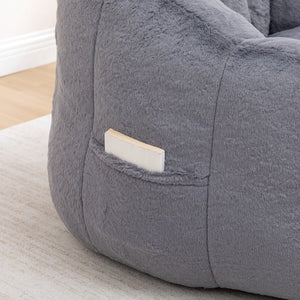 English Elm Bean Bag Sofa Chair with Armrests Memory Foam Filled Oversized Lounge Seat Adults W2200P390381