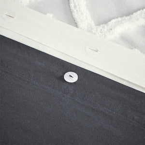 JLA Home INK+IVY - 3 Cotton Duvet Cover Set Mila — Tufted Chevron Chenille, Gray Botanical Print, Reversible Styling and Easy Care 92 L x 104 W x 0.13H II12-1251