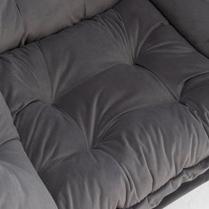 English Elm Accent Recliner Chair With Ottoman – Chic Gray Velvet Lounge Set For Living Room, Bedroom & Office T3903P372942