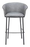 Garston Barstool Gray 110177 Zuo Modern