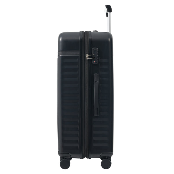 English Elm Luggage Set 5 Piece Abs Hardside Expandable Spinner Wheels Tsa Lock Travel Bags Black N732P326115B