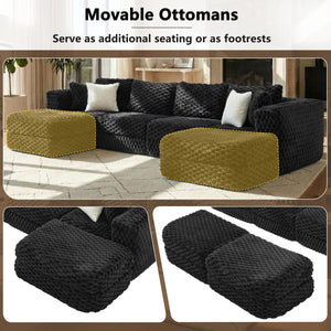English Elm Swivel Barrel Accent Chair Chenille Tufted Round Club Seat for Living Room Lounge Black N719S002360B