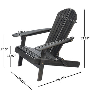 English Elm Christopher Knight Home® - Malibu Rustic Adirondack Chair – Durable Acacia Wood, Comfortable Design, Weather-Resistant Finish N770P241668B