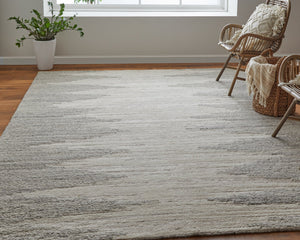Feizy Rugs Navaro Hand-woven Wool And Viscose Rug - Modern Abstract Design For Effortless Elegance And Warmth Ivory,Tan Wool,Viscose Nav8915fivygryj55