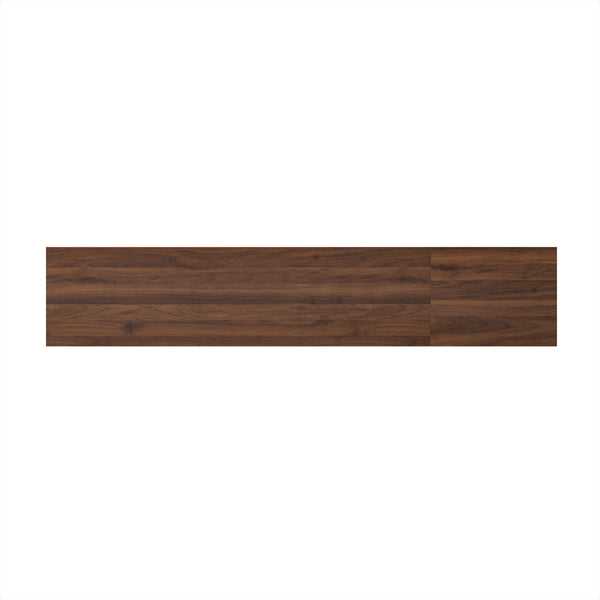 English Elm 78 Inch Walnut Entertainment Center Fluted Doors Solid Wood Legs for Living Room N710P372591P