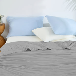 English Elm 1-piece Queen Cooling Comforter Nylon Spandex Shell Wave Quilted Breathable Lightweight Fill Gray B035P408408