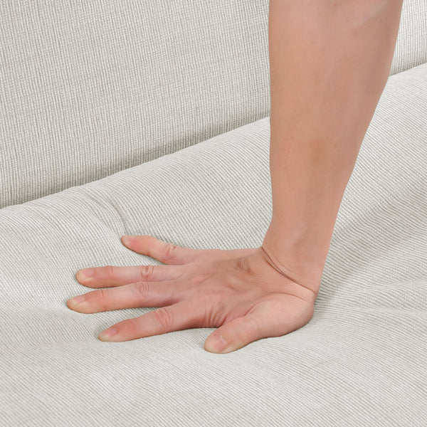 English Elm Modern Loveseat with Chenille Upholstery and Pocket Coil Seating, Solid Wood Legs, Removable Covers for Easy Care Beige 55.5 L x 29.25 W x 17.5 H B011P308547