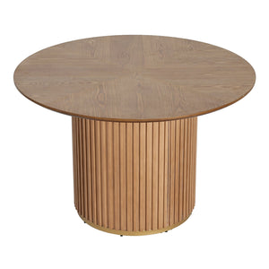 English Elm Christopher Knight Home® - 47.25" Round Pedestal Dining Table - Natural Wood Finish, Seats 4-5, Perfect For Any Space! N771P358147A_N771P358148A