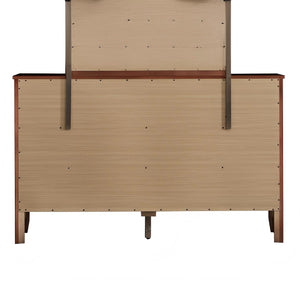 English Elm Daniel Assembled 5-Drawer Chest with English Dovetail Drawers, Metal Hardware & Solid Wood Frame Cherry 62 L x 40 W x 19 H B078P400748