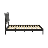 Spindle Midcentury Modern Solid Wood King Bed Black CMAB8BBL Walker Edison