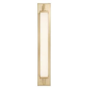 English Elm 28-inches Warm Brass Dimmable Led Vanity Bar Light for Modern Bathroom Walls Antique Brass B370P394094