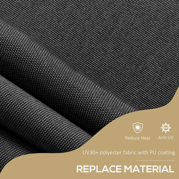 English Elm Outsunny Manual Retractable Awning – 118" Freestanding Patio Shade With Uv-Resistant Canopy & Support W2225P200705-GIGA