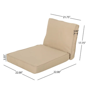 English Elm Christopher Knight Home® - Honolulu Club Chair Cushion Set – Tan Outdoor Back & Seat Cushions For Ultimate Comfort & Style N775P270243A