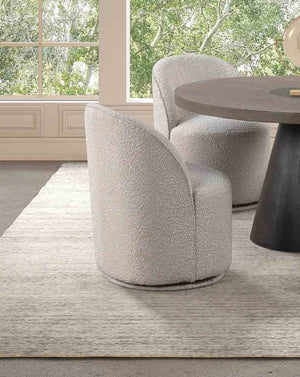 English Elm Contemporary Northall Arm Chair with Sleek Upholstery and Minimalist Profile for Modern Dining Spaces Light Gray 25 L x 27 W x 34 H B2741P406966