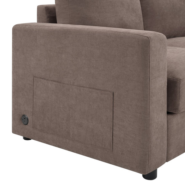 English Elm Swivel Barrel Accent Chair Chenille Tufted Round Club Seat for Living Room Lounge N719S002170D
