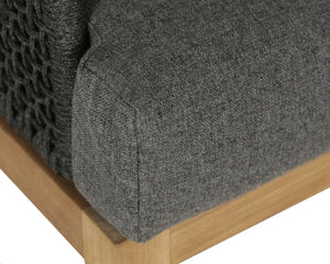 Sunpan Capri Lounge Chair - Stylish Outdoor Seating with Durable Teak Base and Weather-Resistant Fabric Natural / Gracebay Grey