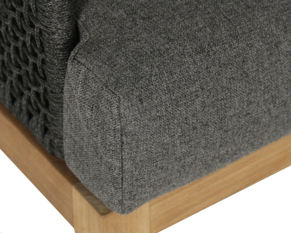 Sunpan Capri Lounge Chair - Stylish Outdoor Seating with Durable Teak Base and Weather-Resistant Fabric Natural / Gracebay Grey