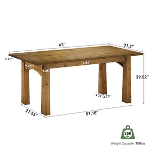 English Elm Executive Home Office Desk with Warm Wood Grain Finish and Spacious 63 Inch Worksurface T3971P460580