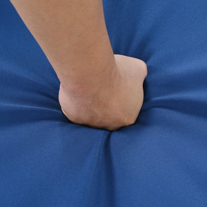 English Elm K&K 8-Piece Wicker Patio Set with 360° Swivel Rockers, Acacia Storage Table, Durable Cushions Blue+Brown N707S000016E