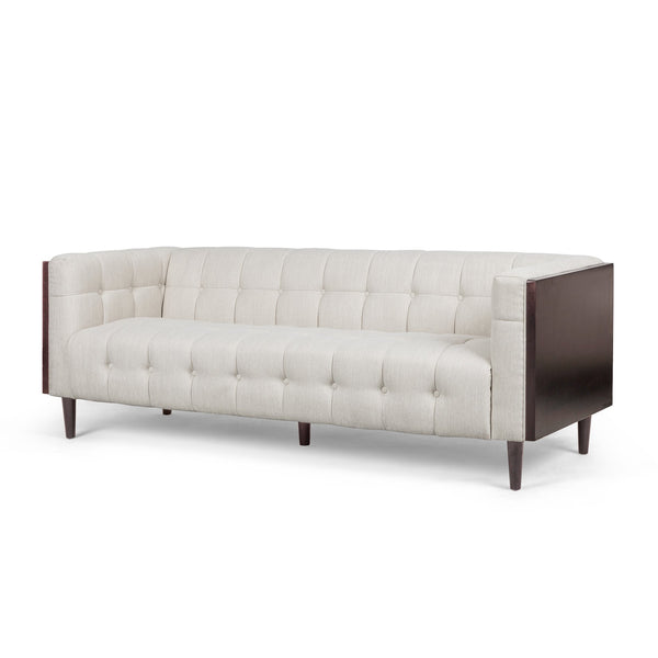 English Elm Christopher Knight Home® - 69871.00Abge_69871.00Bbge Elegant 3-Seater Sofa With Mid-Century Charm And Plush Beige Upholstery N771P225911M_N771P225927M