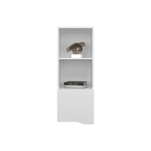 English Elm Wall Cabinet Hopewell White – Wall-Mounted Engineered Wood Storage with Shelves & Concealed Door, Space-Saving Design B092P238700