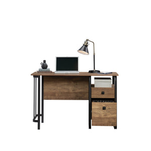 English Elm Desk, Oakdk finish — Modern Industrial Engineered Wood Desk with Smooth-Glide Drawer, File Storage, Durable Construction for Home Office and Study Areas (60.06"L x 21.2"W) B356P354432