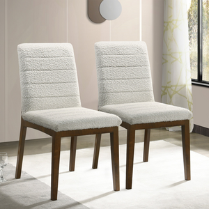 English Elm Ashcroft Furniture - Ines White Boucle Dining Chair (Set Of 2)