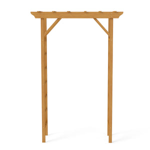 English Elm Wooden Garden Arch Solid Freestanding Trellis for Climbing Plants and Ceremonies W2640P356954
