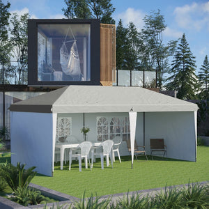 English Elm Outsunny 10' X 20' Heavy-Duty Pop Up Canopy Tent With Sidewalls - Perfect For Parties & Events! W2225P174250-GIGA