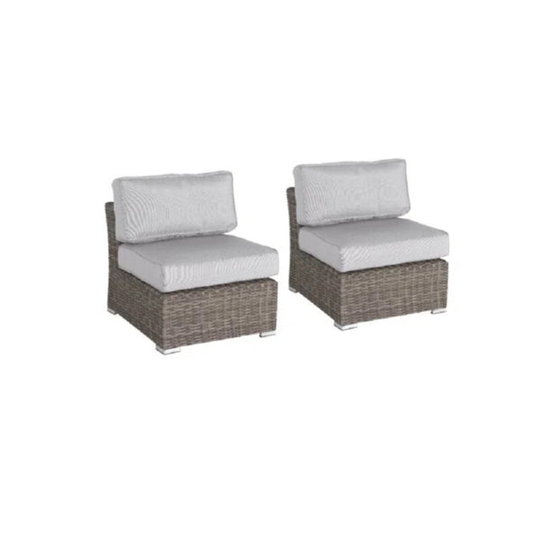 English Elm Lsi 7-Piece Fully Assembled Wicker Sectional Sofa Set With Coffee Table For Outdoor Comfort & Style B120S00065