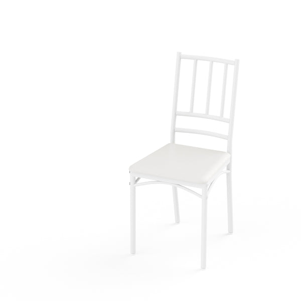 English Elm Dining Set for Four with Steel Frame Chairs and Particleboard Top Industrial Kitchen Natural,White W1162P430309
