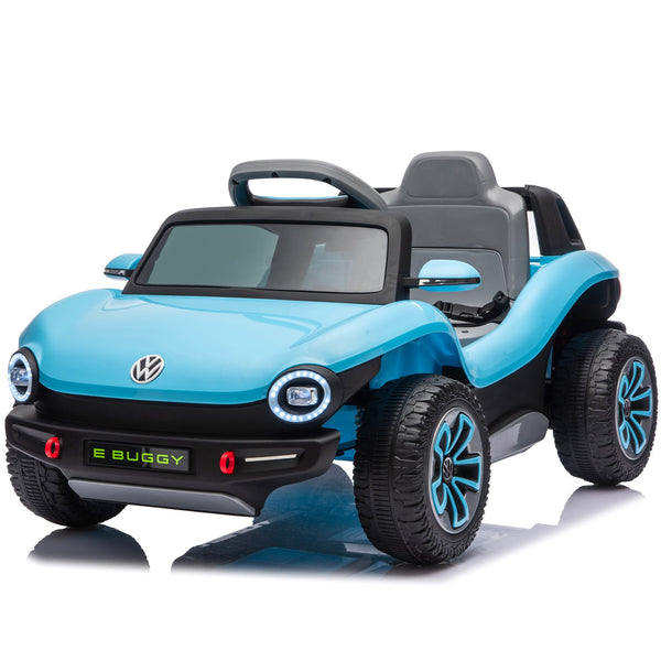 English Elm 12v Licensed Volkswagen Beetle Ride on Car with Remote Control and Suspension for Kids Blue W1578P418192